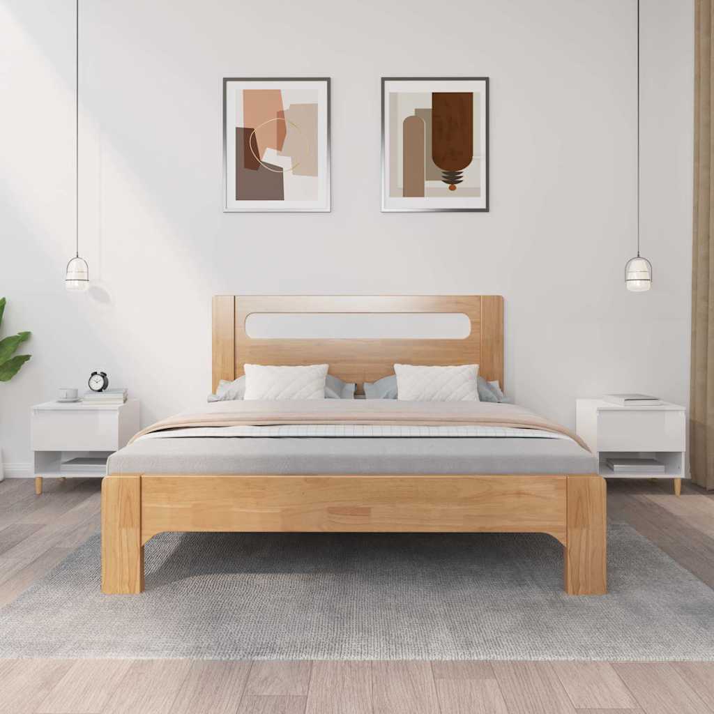 vidaXL Bedside Tables 2 pcs High Gloss White 50x46x50 Engineered Wood 1