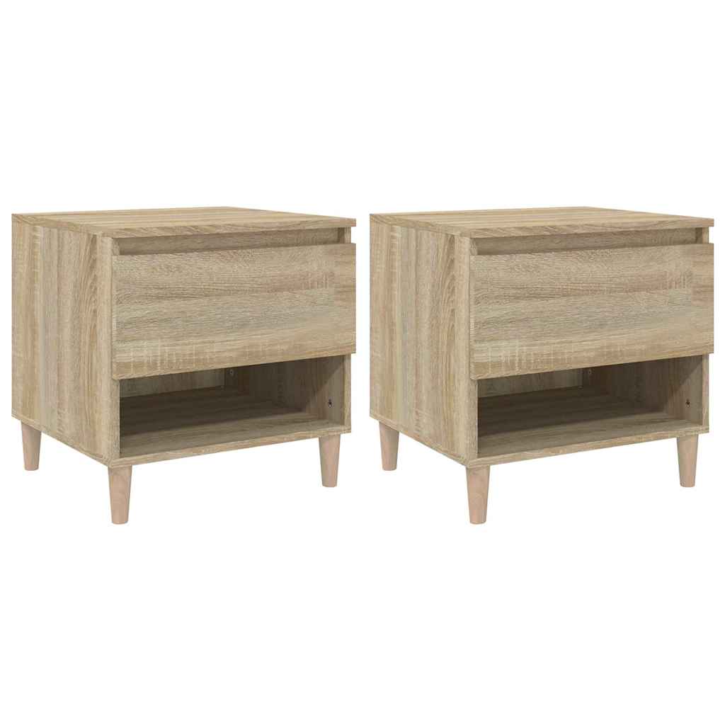 vidaXL Bedside Tables 2 pcs Sonoma Oak 50x46x50 Engineered Wood 2