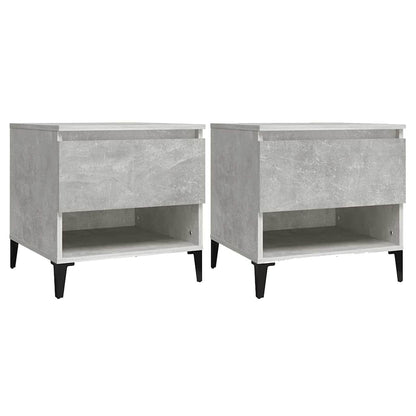 vidaXL Side Tables 2 pcs Concrete Grey 50x46x50 cm Engineered Wood 2