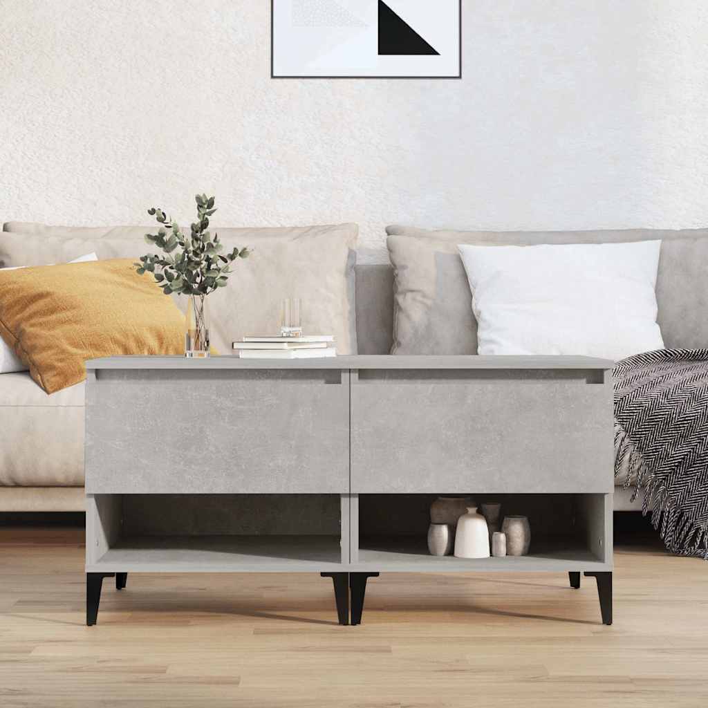 vidaXL Side Tables 2 pcs Concrete Grey 50x46x50 cm Engineered Wood 1