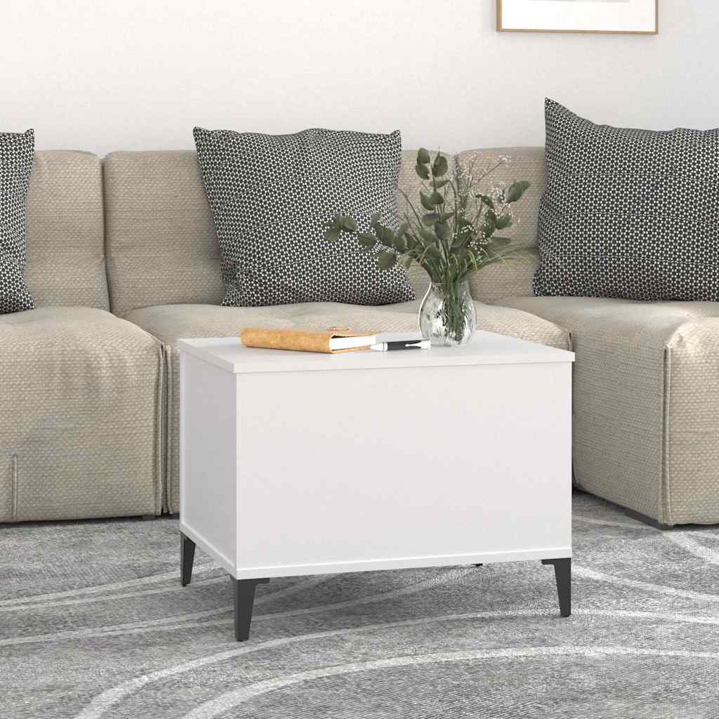 vidaXL Coffee Table White 60x44,5x45 cm Engineered Wood 3