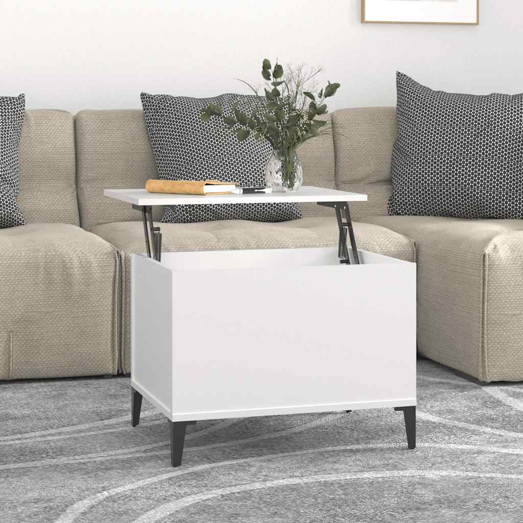 vidaXL Coffee Table White 60x44,5x45 cm Engineered Wood 1