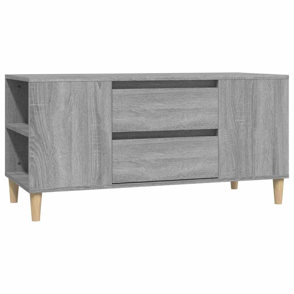 vidaXL TV Cabinet Grey Sonoma 102x44.5x50 cm Engineered Wood 2