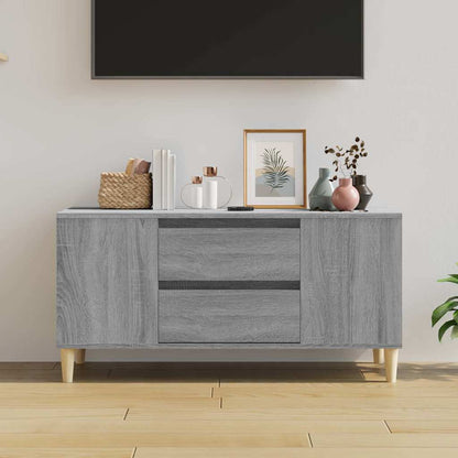 vidaXL TV Cabinet Grey Sonoma 102x44.5x50 cm Engineered Wood 3