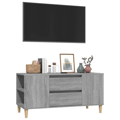 vidaXL TV Cabinet Grey Sonoma 102x44.5x50 cm Engineered Wood 4
