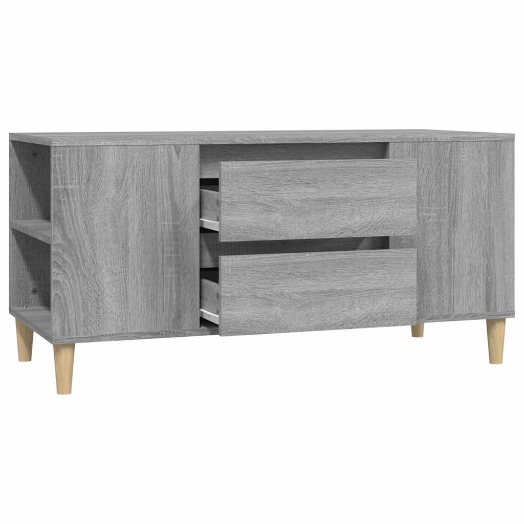 vidaXL TV Cabinet Grey Sonoma 102x44.5x50 cm Engineered Wood 6