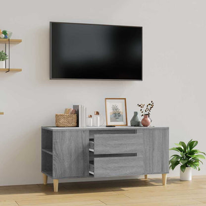 vidaXL TV Cabinet Grey Sonoma 102x44.5x50 cm Engineered Wood 1
