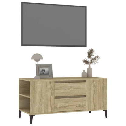 vidaXL TV Cabinet Sonoma Oak 102x44.5x50 cm Engineered Wood 4
