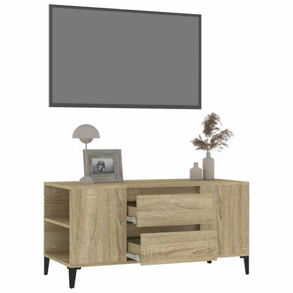 vidaXL TV Cabinet Sonoma Oak 102x44.5x50 cm Engineered Wood 5