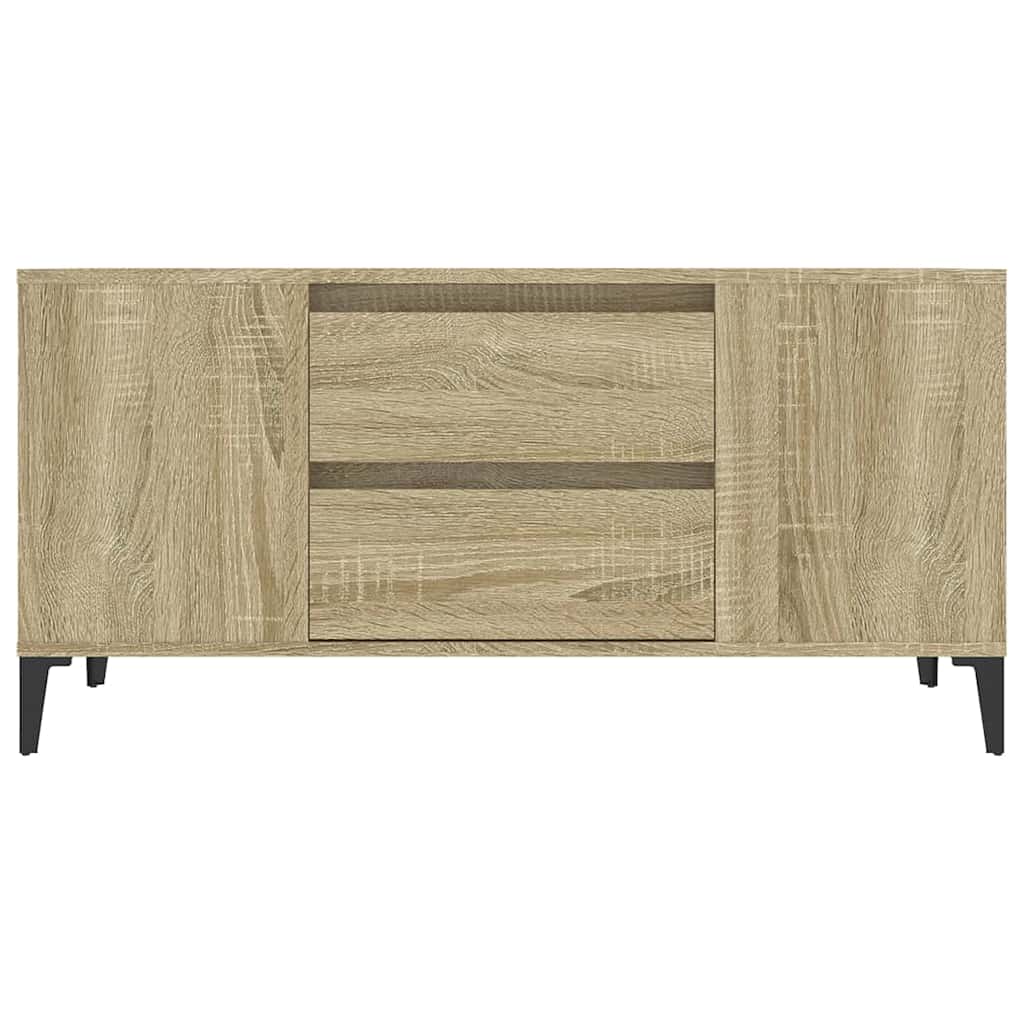 vidaXL TV Cabinet Sonoma Oak 102x44.5x50 cm Engineered Wood 6