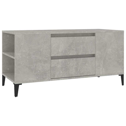 vidaXL TV Cabinet Concrete Grey 102x44.5x50 cm Engineered Wood 2