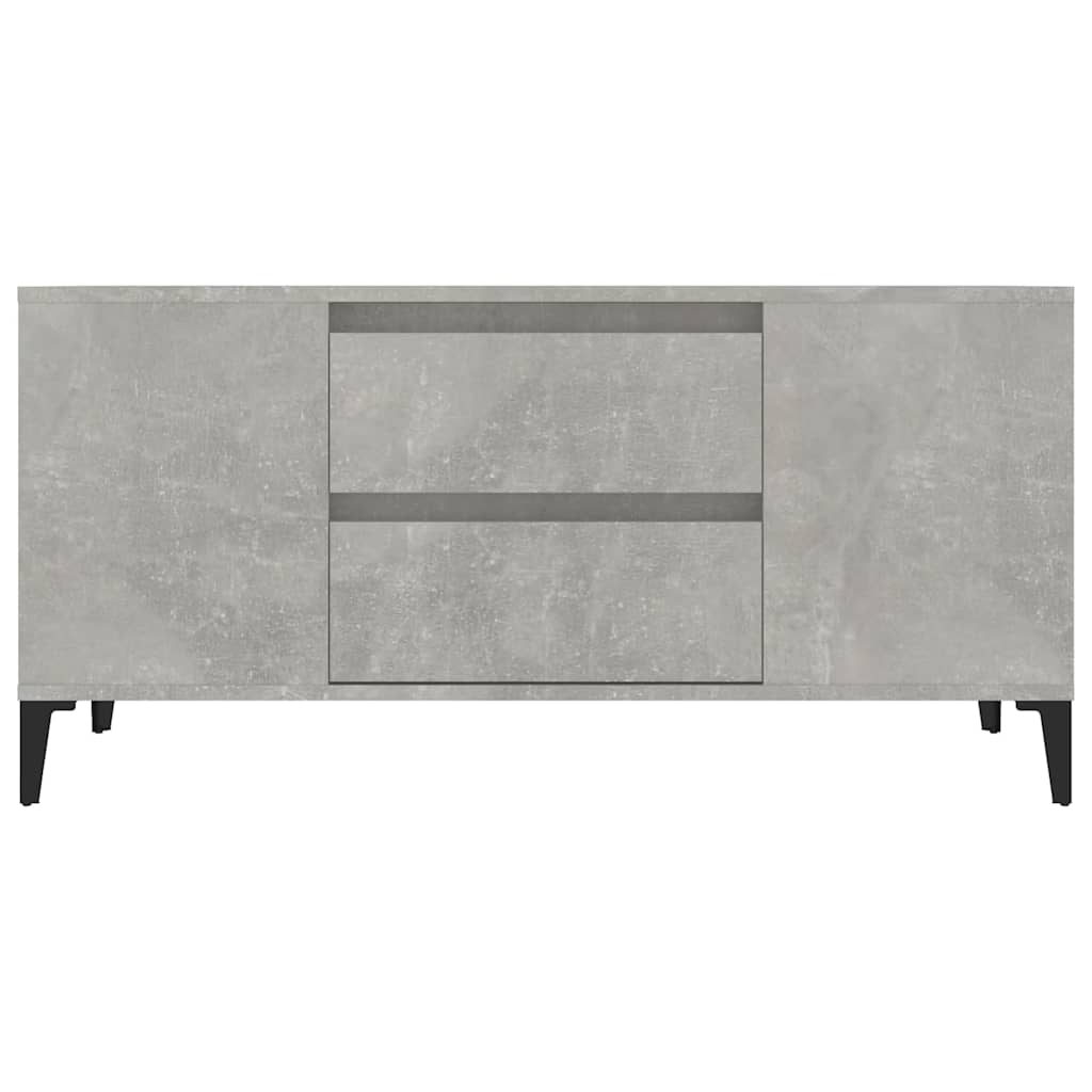 vidaXL TV Cabinet Concrete Grey 102x44.5x50 cm Engineered Wood 6