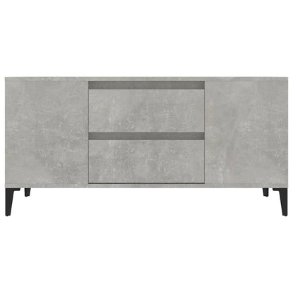 vidaXL TV Cabinet Concrete Grey 102x44.5x50 cm Engineered Wood 6