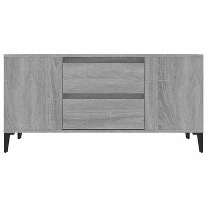 vidaXL TV Cabinet Grey Sonoma 102x44.5x50 cm Engineered Wood 6