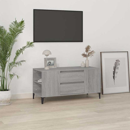 vidaXL TV Cabinet Grey Sonoma 102x44.5x50 cm Engineered Wood 1
