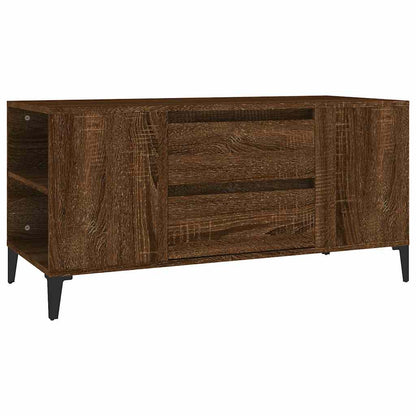 vidaXL TV Cabinet Brown Oak 102x44.5x50 cm Engineered Wood 2