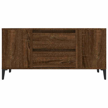 vidaXL TV Cabinet Brown Oak 102x44.5x50 cm Engineered Wood 6