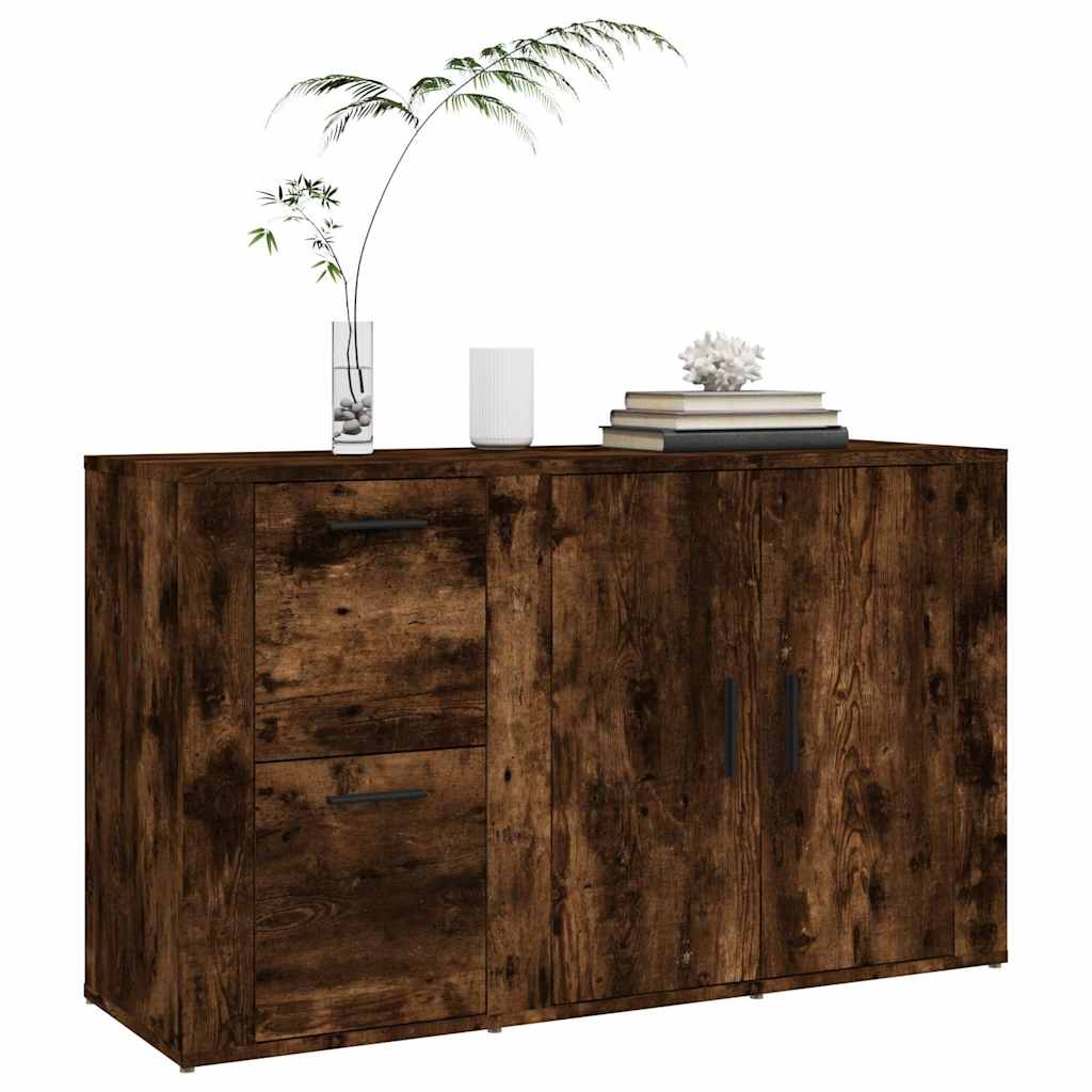 vidaXL Sideboard Smoked Oak 100x33x59.5 cm Engineered Wood 4