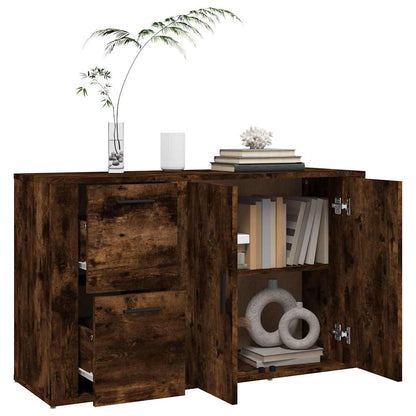 vidaXL Sideboard Smoked Oak 100x33x59.5 cm Engineered Wood 5
