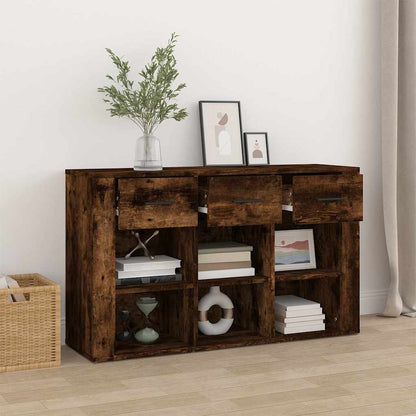 vidaXL Sideboard Smoked Oak 100x30x59,5 cm Engineered Wood 3