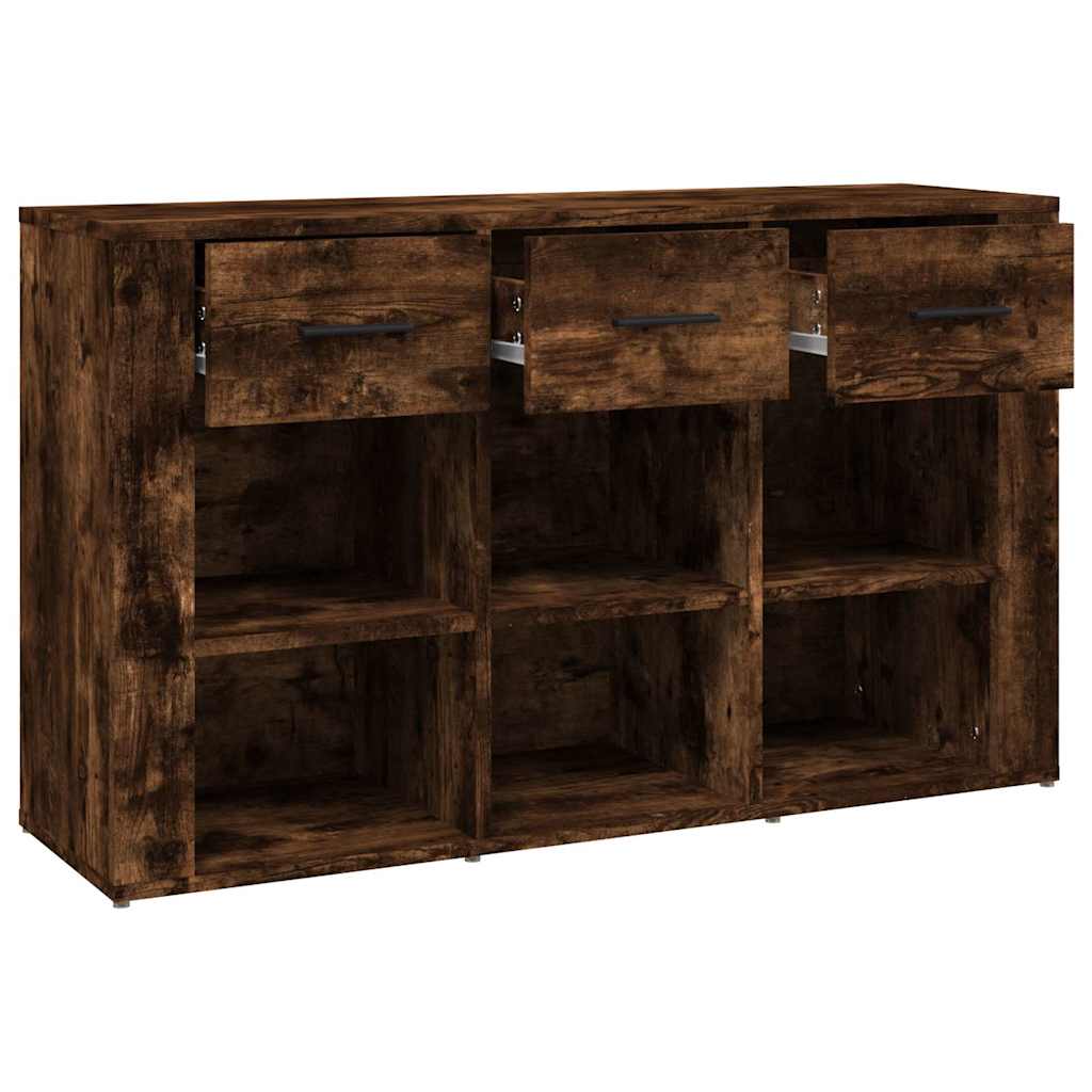 vidaXL Sideboard Smoked Oak 100x30x59,5 cm Engineered Wood 5