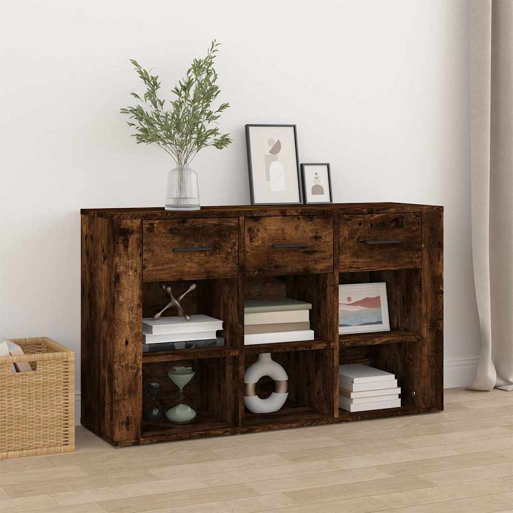 vidaXL Sideboard Smoked Oak 100x30x59,5 cm Engineered Wood 1
