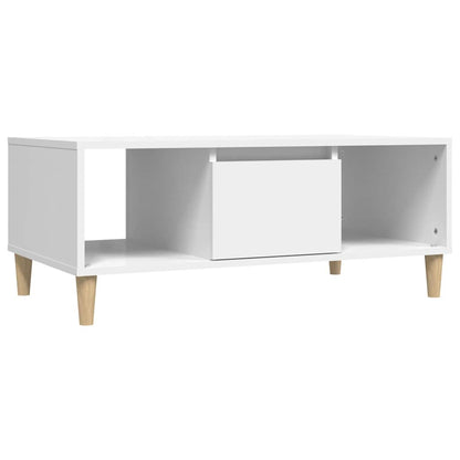 Coffee Table White Engineered Wood