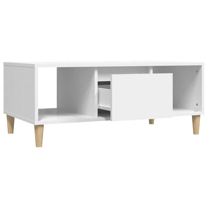 Coffee Table White Engineered Wood