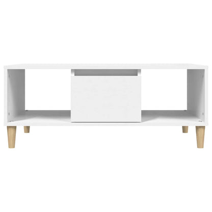 Coffee Table White Engineered Wood