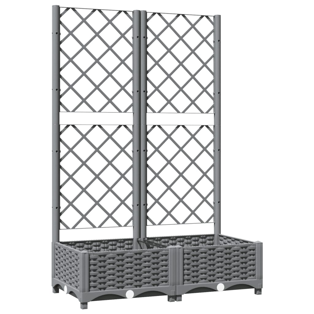 vidaXL Garden Planter Light Grey 80 x 40 x 121.5 cm 2