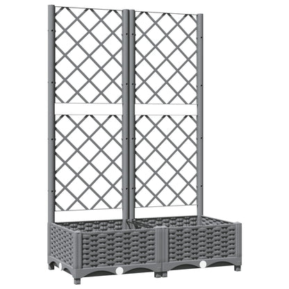 vidaXL Garden Planter Light Grey 80 x 40 x 121.5 cm 2