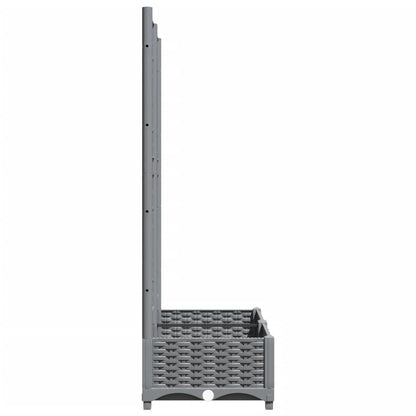 vidaXL Garden Planter Light Grey 80 x 40 x 121.5 cm 5