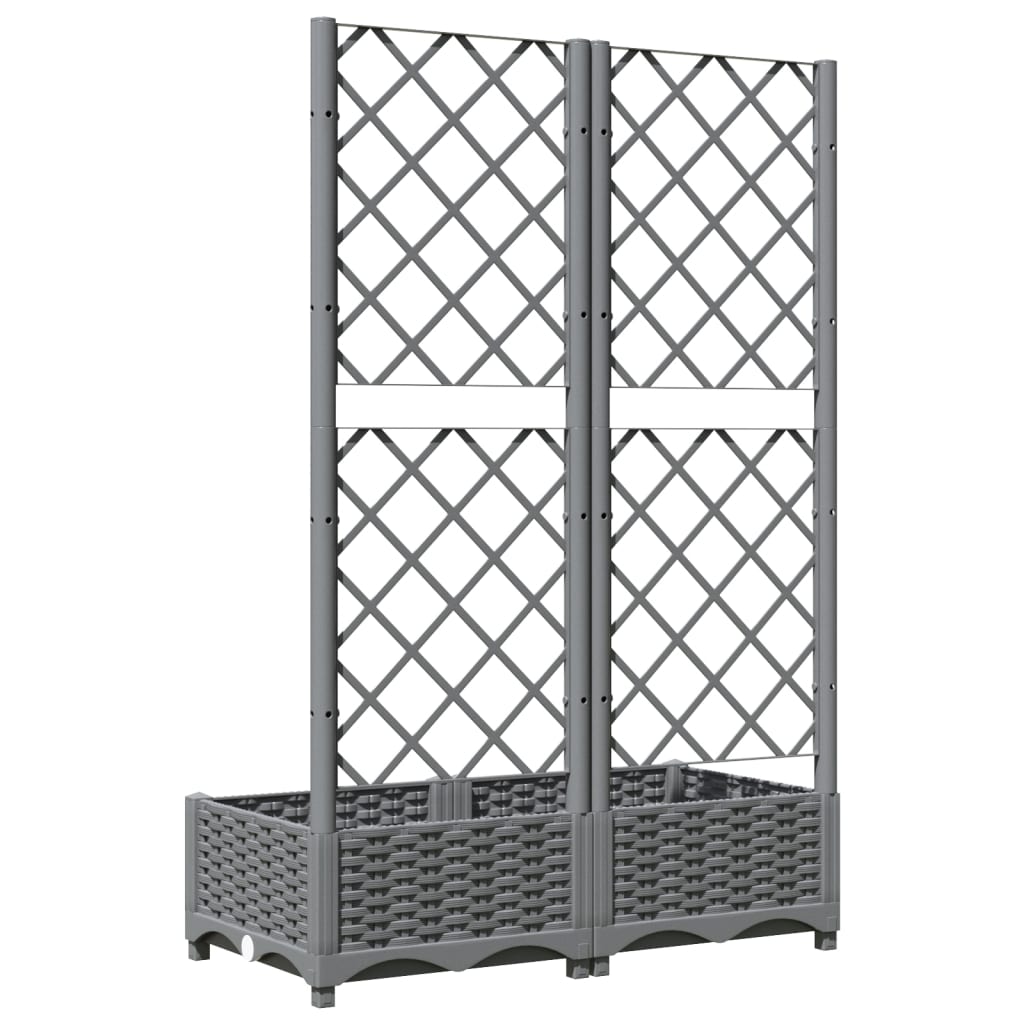 vidaXL Garden Planter Light Grey 80 x 40 x 121.5 cm 4