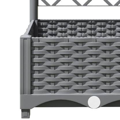 vidaXL Garden Planter Light Grey 80 x 40 x 121.5 cm 6