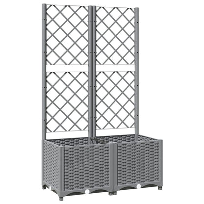 vidaXL Garden Planter Light Grey 80 x 40 x 136 cm 2