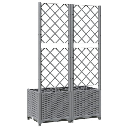 vidaXL Garden Planter Light Grey 80 x 40 x 136 cm 4