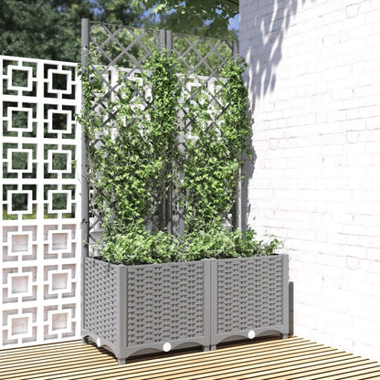 vidaXL Garden Planter Light Grey 80 x 40 x 136 cm 1
