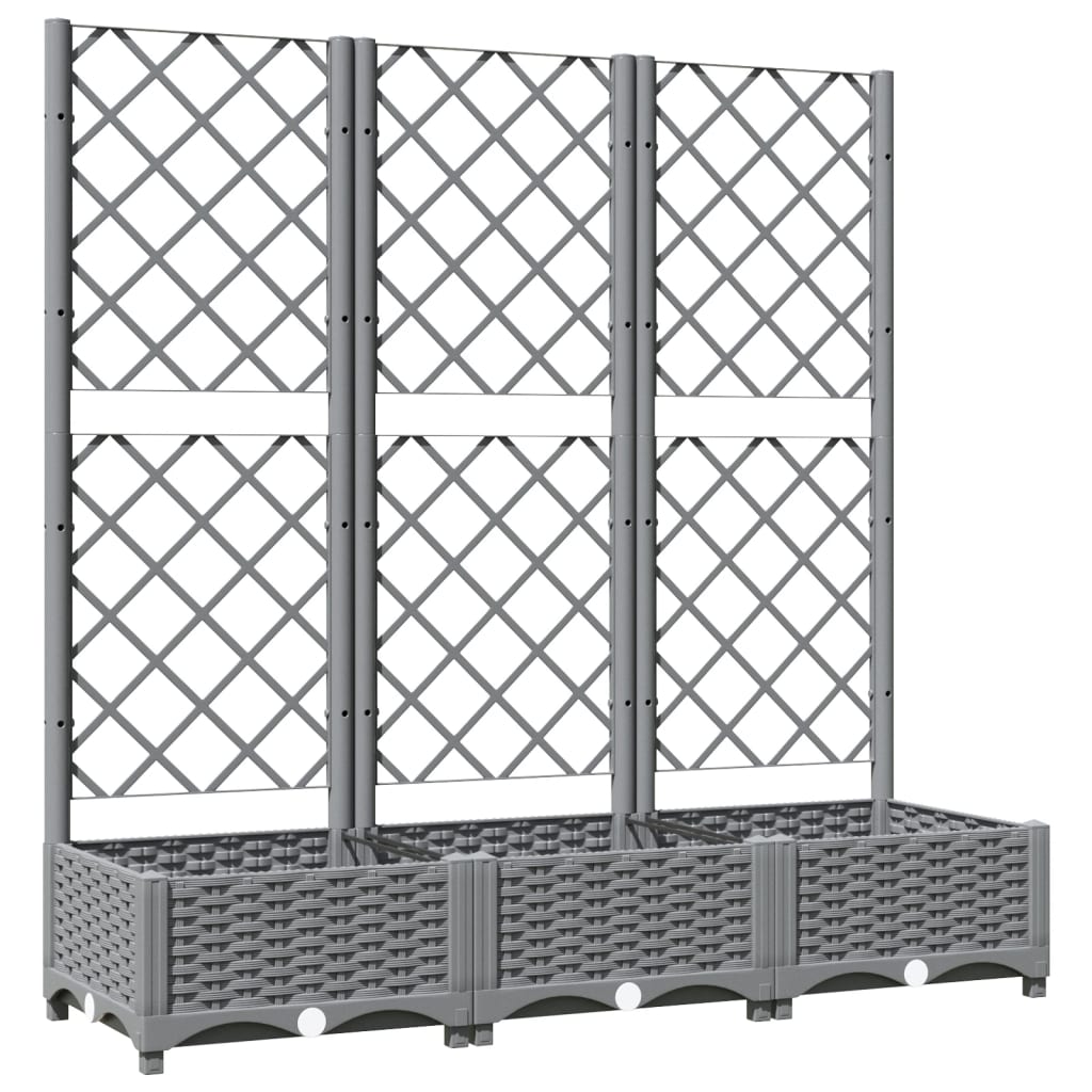vidaXL Garden Planter Light Grey 120 x 40 x 121.5 cm 2