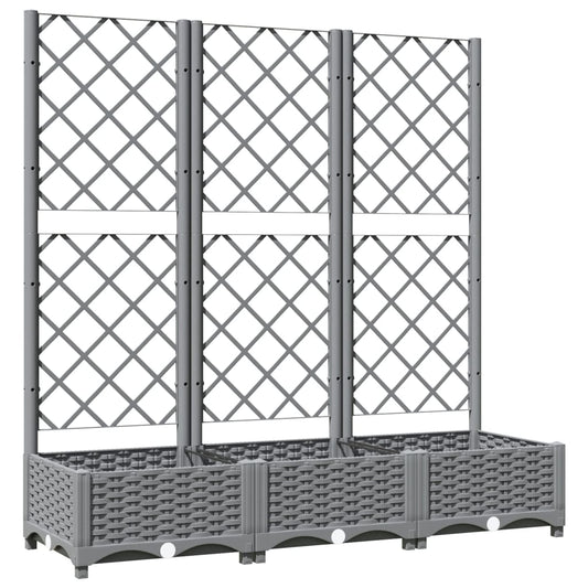 vidaXL Garden Planter Light Grey 120 x 40 x 121.5 cm 2