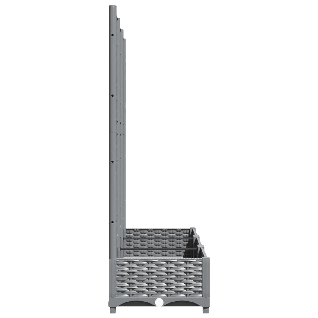 vidaXL Garden Planter Light Grey 120 x 40 x 121.5 cm 5