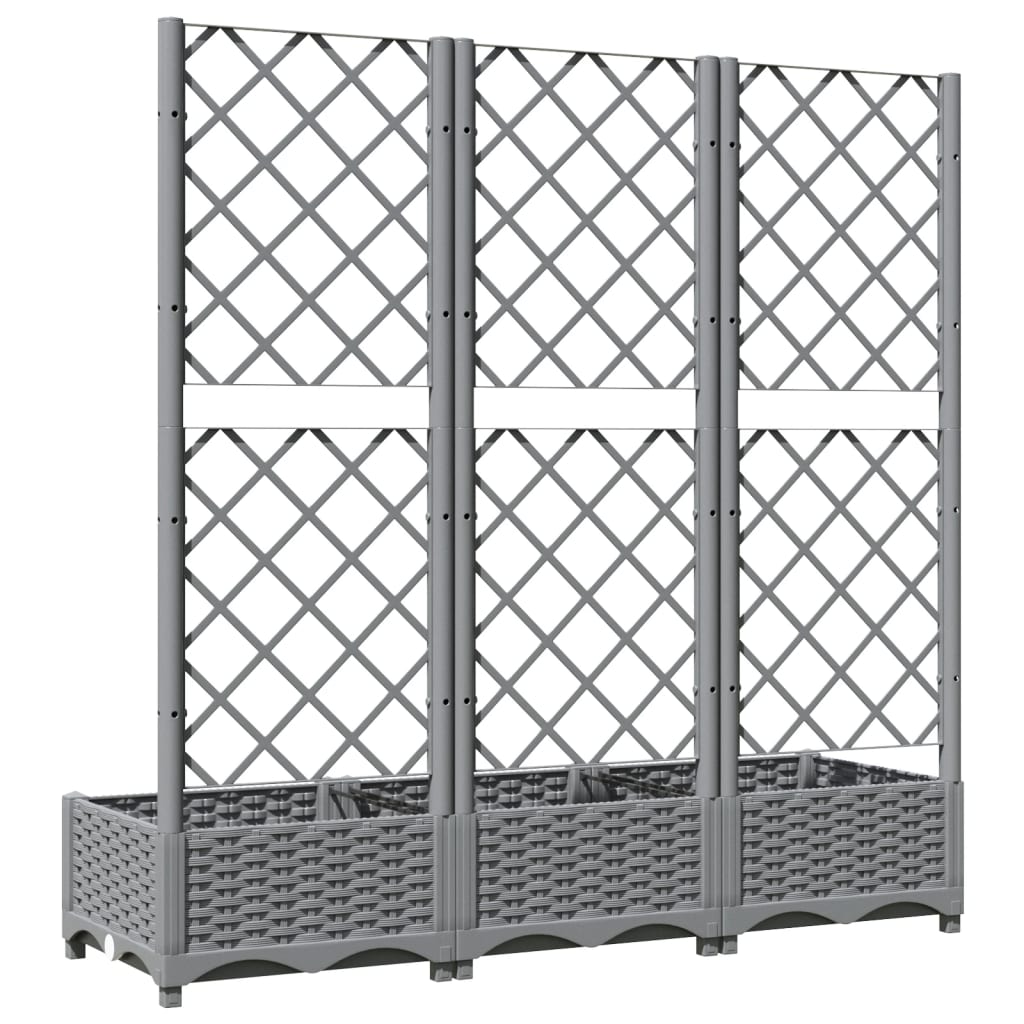 vidaXL Garden Planter Light Grey 120 x 40 x 121.5 cm 4