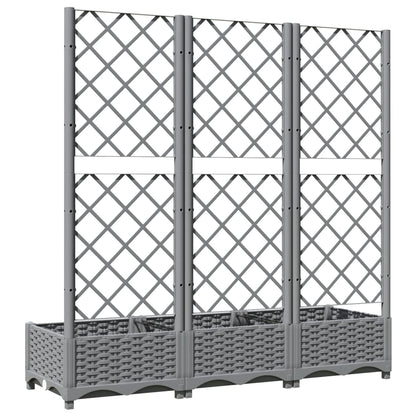 vidaXL Garden Planter Light Grey 120 x 40 x 121.5 cm 4