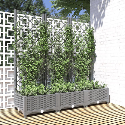 vidaXL Garden Planter Light Grey 120 x 40 x 121.5 cm 1