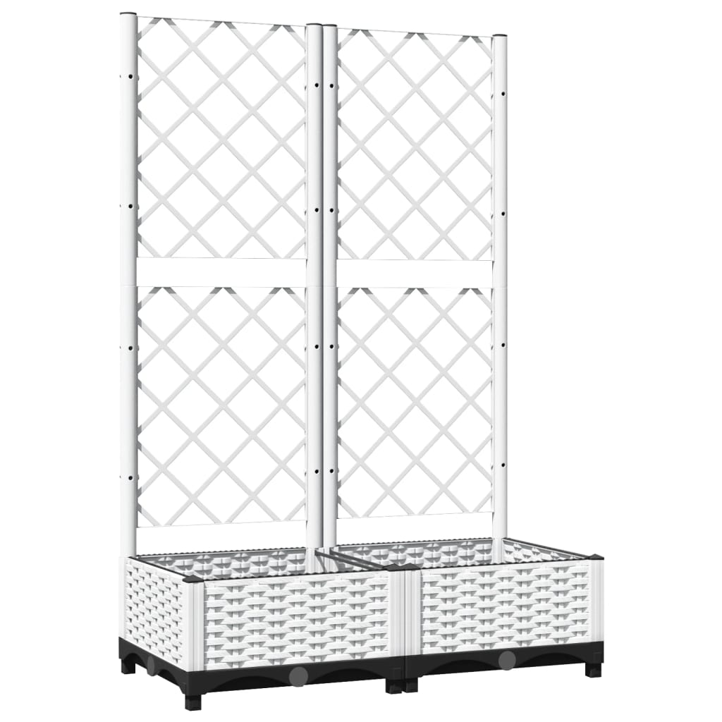 vidaXL Garden Planter White 80 x 40 x 121.5 cm 2