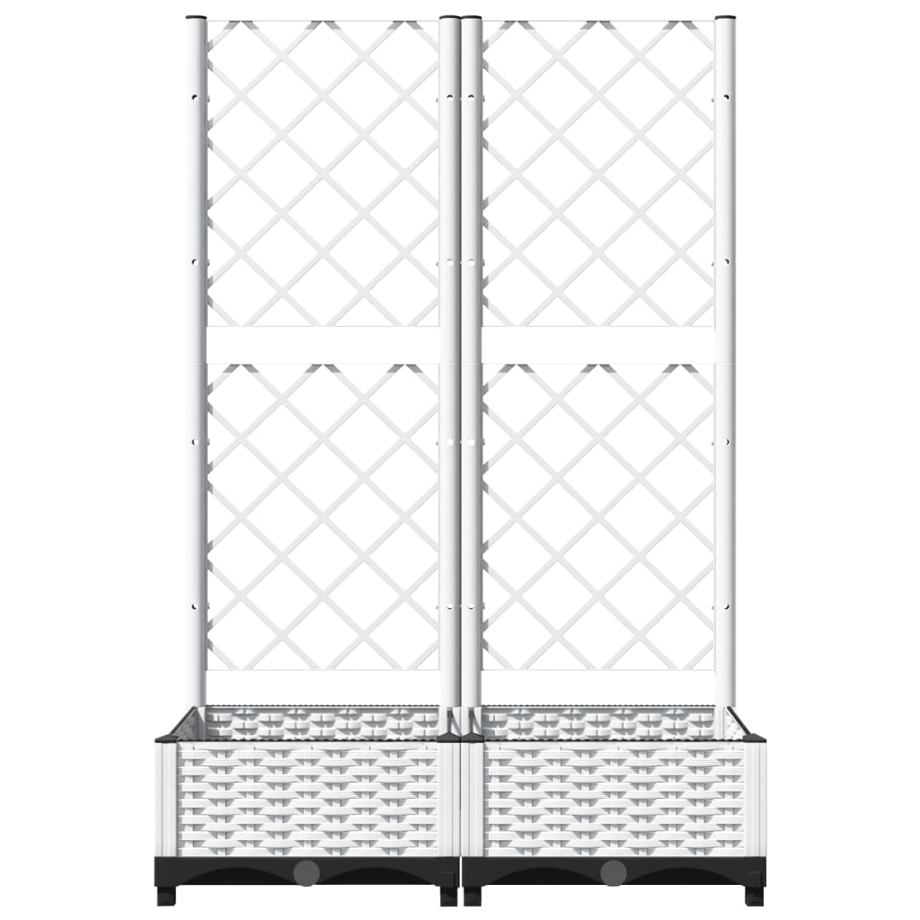 vidaXL Garden Planter White 80 x 40 x 121.5 cm 3