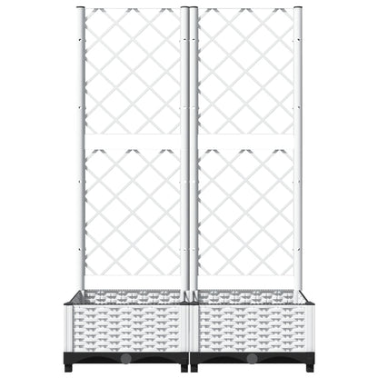 vidaXL Garden Planter White 80 x 40 x 121.5 cm 3