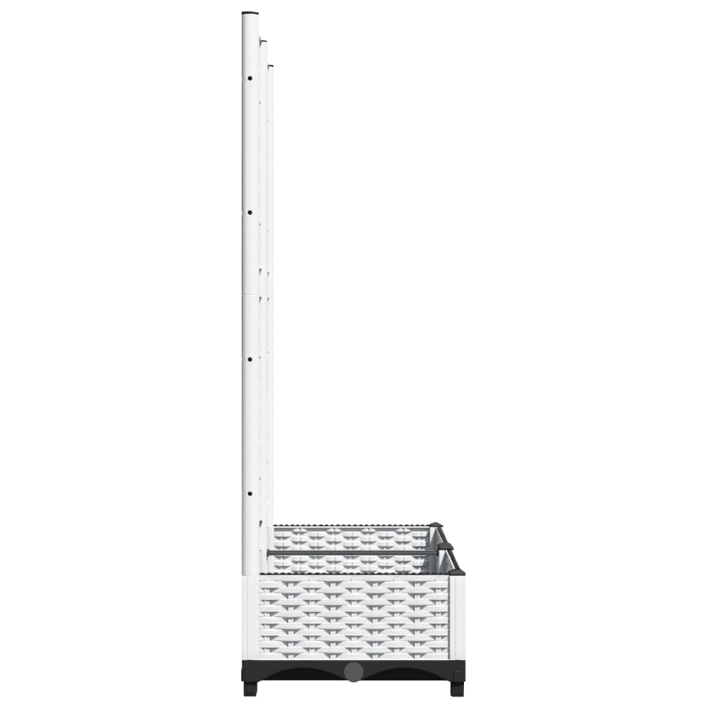 vidaXL Garden Planter White 80 x 40 x 121.5 cm 5