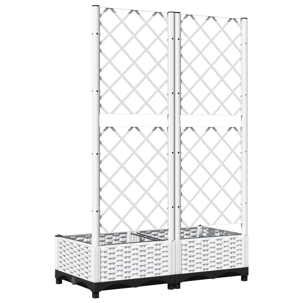 vidaXL Garden Planter White 80 x 40 x 121.5 cm 4