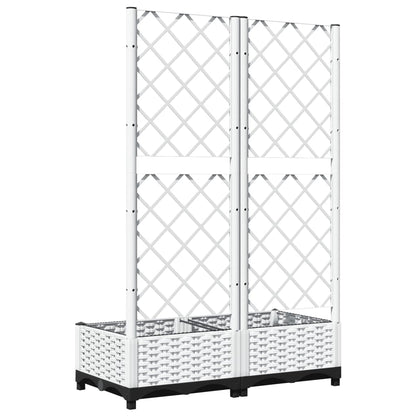 vidaXL Garden Planter White 80 x 40 x 121.5 cm 4
