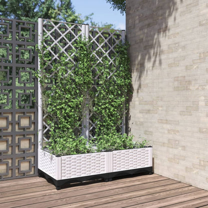 vidaXL Garden Planter White 80 x 40 x 121.5 cm 1